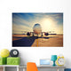 Airplane Sunrise Wall Decal