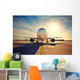 Airplane Sunrise Wall Decal