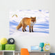 Red Fox in Snow Wall Decal