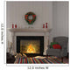 Vintage gray armchair near the fireplace with Christmas decor Wall Decal