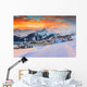 Mountain Town in Winter Wall Decal