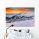Mountain Town in Winter Wall Decal