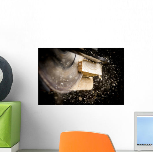 Circular Saw In Use Close-up Wall Decal