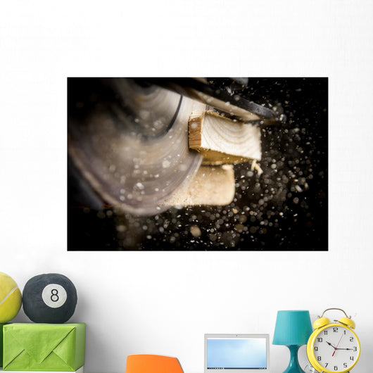 Circular Saw In Use Close-up Wall Decal