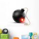burning fuse Bomb Wall Decal