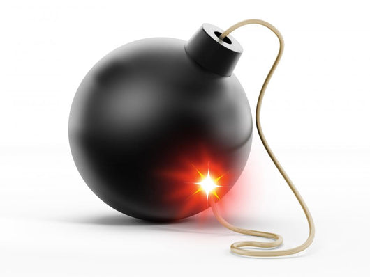 burning fuse Bomb Wall Decal