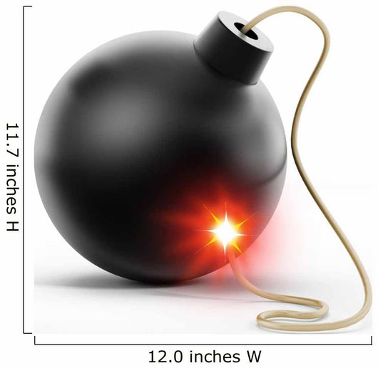 burning fuse Bomb Wall Decal