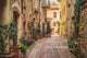 Street in old mediaeval town in Tuscany, Pienza. Wall Decal