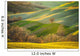 Spring Tuscan fields bathed in warm sunlight Wall Decal