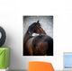 Portrait Sports Horse Winter Wall Decal