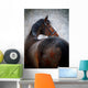 Portrait Sports Horse Winter Wall Decal