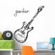 Vector illustration of a guitar. Sketch. Wall Decal
