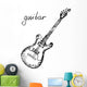 Vector illustration of a guitar. Sketch. Wall Decal