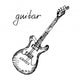 Vector illustration of a guitar. Sketch. Wall Decal