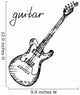 Vector illustration of a guitar. Sketch. Wall Decal