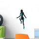 woman fitness Jumping Rope exercises silhouette Wall Decal