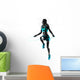 woman fitness Jumping Rope exercises silhouette Wall Decal