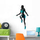 woman fitness Jumping Rope exercises silhouette Wall Decal