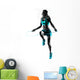 woman fitness Jumping Rope exercises silhouette Wall Decal