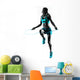 woman fitness Jumping Rope exercises silhouette Wall Decal