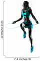 woman fitness Jumping Rope exercises silhouette Wall Decal