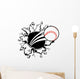 Baseball Busting wall Wall Decal