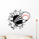 Baseball Busting wall Wall Decal