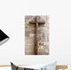 Wooden Cross on Wall Wall Decal