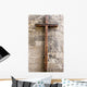 Wooden Cross on Wall Wall Decal