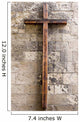 Wooden Cross on Wall Wall Decal