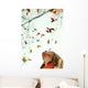 Woman Falling Leaves Wall Decal