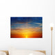 the sun rays illuminate the sky above the horizon Wall Decal