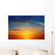 the sun rays illuminate the sky above the horizon Wall Decal