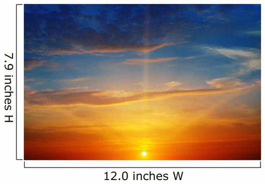 the sun rays illuminate the sky above the horizon Wall Decal