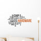 Word Cloud Hardware Wall Decal