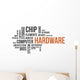 Word Cloud Hardware Wall Decal