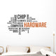 Word Cloud Hardware Wall Decal