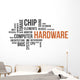 Word Cloud Hardware Wall Decal