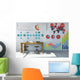 Schreibtisch Vor Vielen Diagrammen Wall Decal