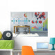 Schreibtisch Vor Vielen Diagrammen Wall Decal