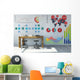 Schreibtisch Vor Vielen Diagrammen Wall Decal