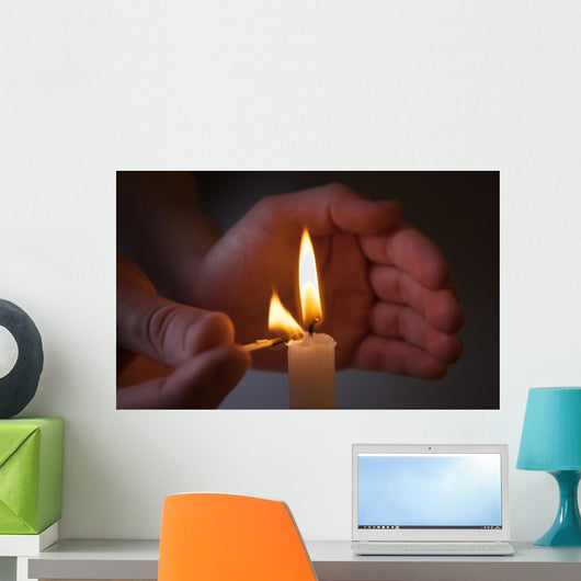 Hands Kindle Candle Wall Decal
