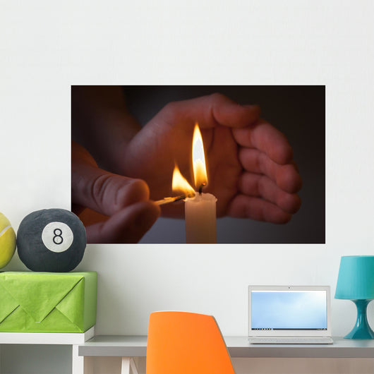 Hands Kindle Candle Wall Decal