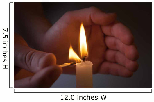 Hands Kindle Candle Wall Decal
