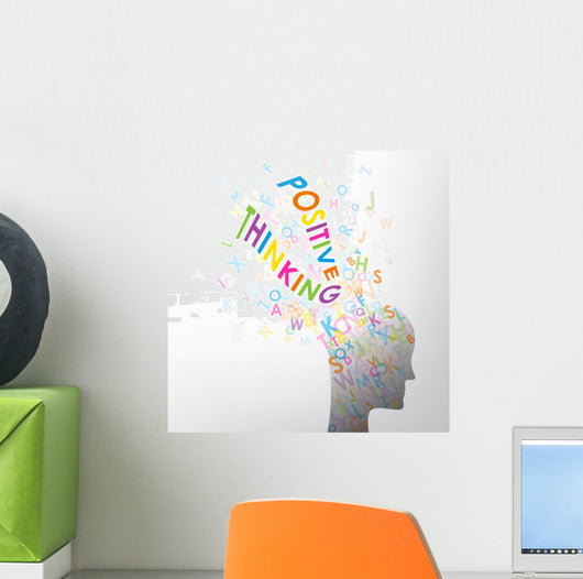 POSITIVE THINKING (positivity emotional intelligence happy) Wall Decal