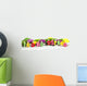 Frohe Ostern Text mit Tulpen Banner Wall Decal