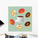 Donuts with Cup Coffee Wall Decal
