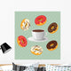 Donuts with Cup Coffee Wall Decal