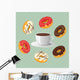 Donuts with Cup Coffee Wall Decal
