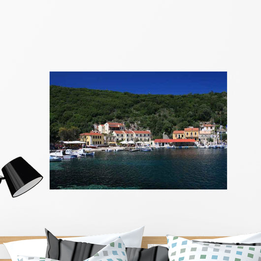 Fiskardo Harbour Greek Island Wall Decal